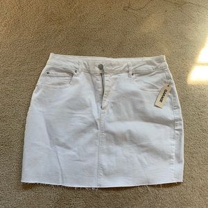 White jean skirt from Garage Size L TAGS STILL ON